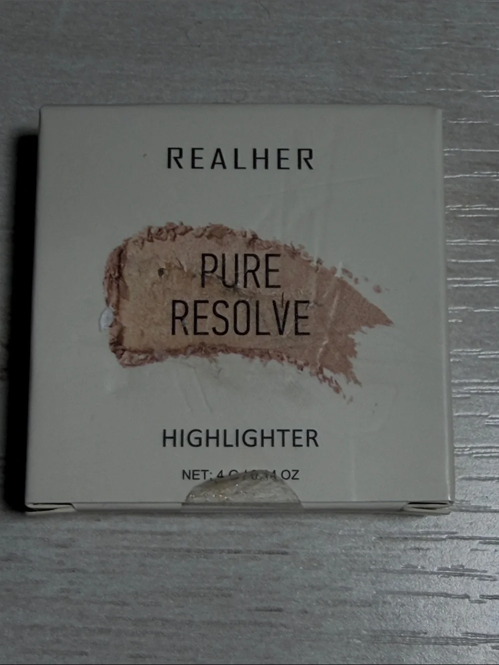 Realher Pure Resolve Highlighter in a 0.14 oz (4g) package